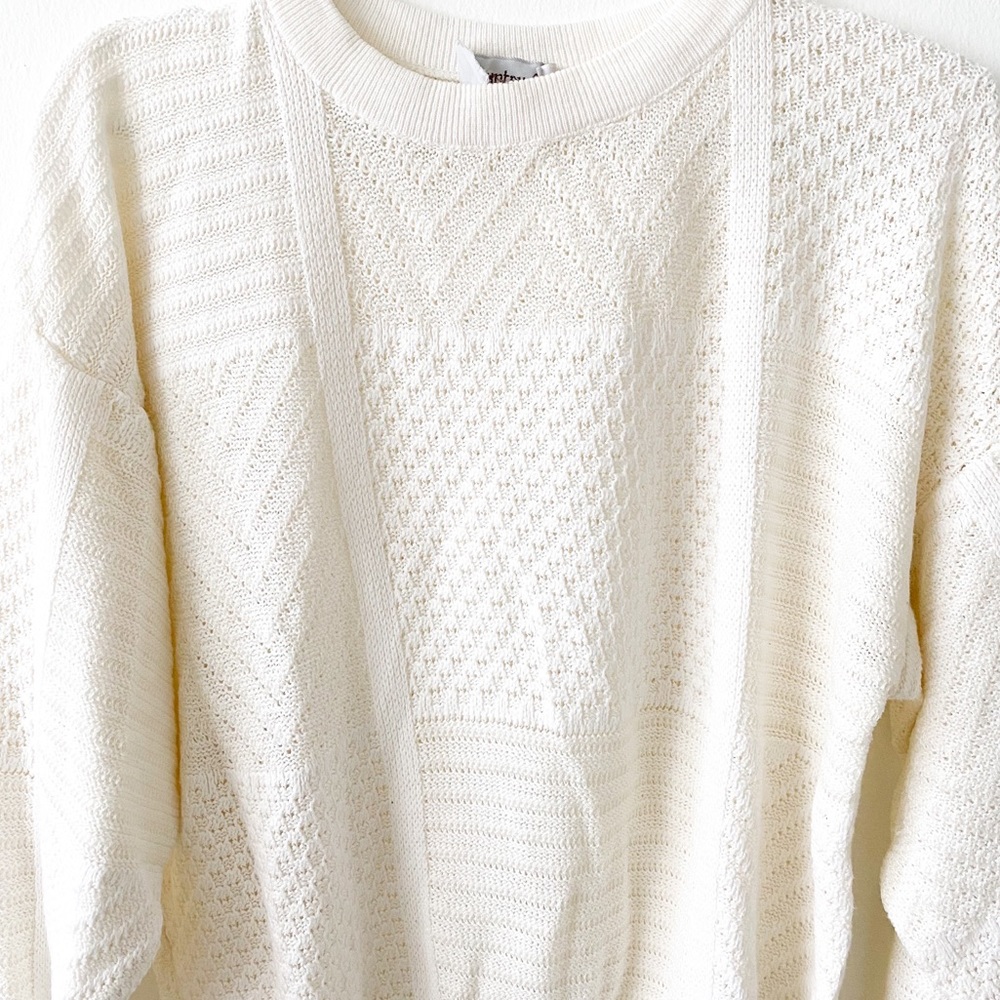 Oversized Knit Patterned Crewneck - Picture 3 of 4